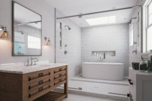 Custom bathroom remodel design by True Builders in Central Florida